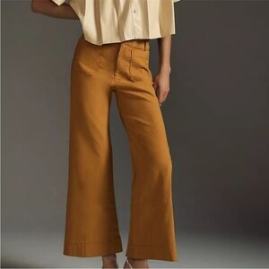 Maeve by Anthropologie Colette High Waist Cropped Wide Leg Pants - NWOT- Size 28